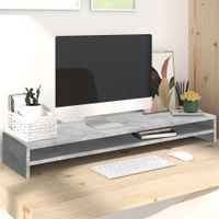 Möbel Monitorständer Betongrau 100x24x13 cm Holzwerkstoff - Monitorständer 800337