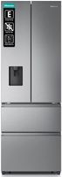 Hisense RF632N4WIE French Door Kühl-Gefrierkombination/ NoFrostPlus/ Inverter-Kompressor/ Wasserspender/ CrispZone/ 200 cm/ Kühlteil 336 l/ Gefrierteil 149 l/ 38 dB/ 295 kWh/ Jahr/ Inox-Look