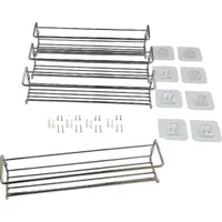 4er Set Gewürzregale aus Metall für Gewürzdosen inkl. Klebepads und Schrauben