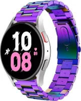 Strap-it Stahlarmband - Kompatibel mit Samsung Galaxy Watch 5 Armband 44mm Ersatzarmband Edelstahl - Faltschließe - Hochwertiges Material - für Smartwatch 20mm Armband Bunt