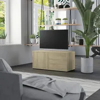vidaXL TV skříňka Sonoma dub 80x34x36 cm odvozený výrobek ze dřeva