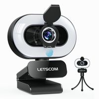 Fine Life Pro Full HD 1080P Webcam 360° Drehung USB Computer mit Mikro T3601 Schwarz,Full HD-Webcam