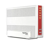 AVM FRITZ!Box 6591 Cable Int. for Luxembourg - Wi-Fi 5 (802.11ac) - Dual-Band (2,4 GHz/5 GHz) - Eingebauter Ethernet-Anschluss - Rot - Weiß - Tragbarer Router