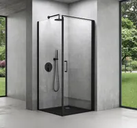 Mai & Mai Duschkabine 80x100x195cm Hebe-Senk-Mechanismus schwarz 8mm ESG-Sicherheitsglas Nano-Beschichtung Rav36-Plus