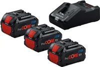 BOSCH Akku Starter Set 18V 3xProCore 8,0Ah & Ladegerät GAL 18-160
