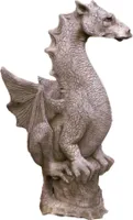 Schöner Drache Halvard aus Steinguss Neu Frostfest Witterungsbeständig PGS-053