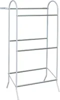 SCHULTE Regalwelt Getränkekistenregal für bis zu 4 Kisten, 118x61x41 cm (HxBxT), Traglast pro Ebene 40 kg, silber, Getränkeregal, Bierkistenregal, Flaschenkastenständer, Wasserkistenregal
