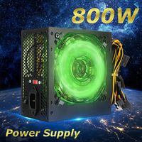 800W PC Power Supply Energieversorgung Computer Netzteil 24 Pin LED Leiselüfter 120mm