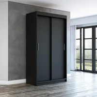 Schwebetürenschrank, 2-türig Schrank 120cm mit Spiegel PAX