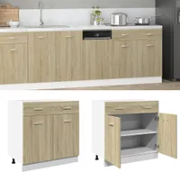 vidaXL Szafka z szufladami dąb sonoma 80x46x81,5 cm materiał drewnopochodny