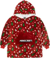 Minecraft - Kapuzendecke für Kinder - weihnachtliches Design NS7311 (Einheitsgröße) (Rot)