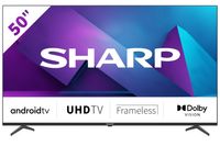 SHARP 50FN2E Android TV, 126 cm (50 Zoll), 4K Ultra HD, ohne Rahmen