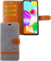 Samsung Galaxy A41 Etui na telefon komórkowy Etui ochronne Etui na kartę Portfel Szary