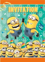 "Minions" 8 Einladungskarten 13 x 9 cm 43124 | Kinder Geburtstag Partydekoration