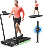CAROMA klappbar Laufband 2,5 PS leiser Elektromotor 12 Programme, LCD Display mit Fernbedienung, bis 140kg, Geh- und Lauftraining, Tablethalterung