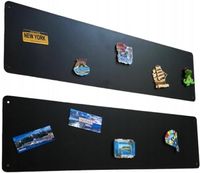 STALFORM 2 x Magnettafel Schwarz 80x22 cm aus Edelstahl Magnetwand Pinnwand  Magnetisch Groß Magnetboard Küche, Büro, Kinderzimmer
