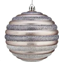 Weihnachtsbaumkugeln Ø 10 cm Silberfarben Kunststoff