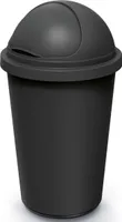 MONZANA® Mülleimer Küche 50L mit Schiebedeckel 100% Recycelter Kunststoff Abfalleimer Büro Müllsackhalterung Papierkorb Biomüll Gelber Sack Schwarz