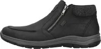 Rieker Tex Herren Knöchelschuh 2 Reißverschlüsse Leder echter Wolle gefüttert extra weit schwarz 45