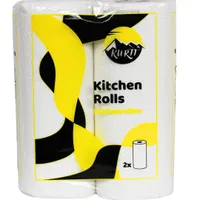 Küchenrollen 32 Rollen - 2-lagige Haushaltstücher 50 Blatt pro Rolle - Certified, mit Ecolabel, Küchenpapier aus Zellulose - Küchentücher