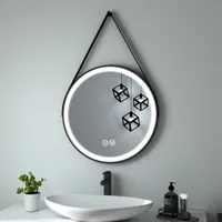 Heilmetz Badspiegel mit Beleuchtung Rund Spiegel 60cm LED Badezimmerspiegel Wandspiegel mit Touchschalter Dimmbar 3 Lichtfarbe
