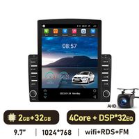 Eunavi 2 Din Universal 9,7'' Android 10 Auto Autoradio Stereo Autoradio DSP Multimedia Video Player ohne DVD GPS Navigation
