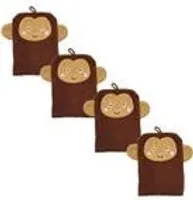 Kinder Waschhandschuhe mit tollen Tiermotiven 16x21 cm aus 100% Baumwolle