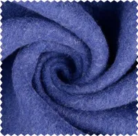 Wollfleece Meterware dunkelblau meliert, Wollstoff Mantelstoff, Wolle *Ab 50cm