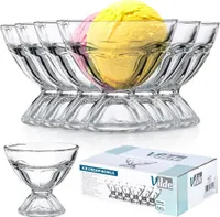 Vilde Eisbecher Eisschale Eisschalen Dessertschale aus Glas 100 ml 6 Stk.