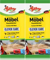 Poliboy Möbel Feuchttücher 24 Tücher - Ideal für Holz, Glas uvm. (2er Pack)