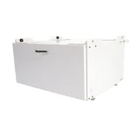 Waschmaschinenunterschrank HWC-E50, Sockel Podest Erhöhung Untergestell, Schublade 33x61x52cm  weiß