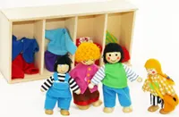 Puppenfamilie FREDA Biegepuppen Wechselkleider 4-teilig