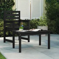 vidaXL Gartentisch Schwarz 82,5x50,5x45 cm Massivholz Kiefer