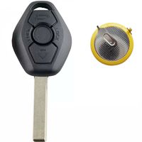 Akku + HU92 Auto Schlüssel Gehäuse für BMW E39 E46 E53 E60 E65 X5 E83 E52 E85 E86 E61