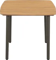 vidaXL Stolik kawowy 80x80x72 cm z litego drewna akacjowego i stali