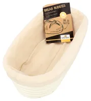 IRKMANN Gärkörbchen mit Bezug, länglich, L 30 x B 14 x H 6,5 cm, bis 1000 g Teig, nachhaltig, aus Pe
