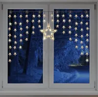 HI Lichtervorhang Sterne Fairy 90 LEDs