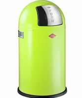 WESCO Abfallsammler PUSHBOY JUNIOR 175531-20 in LIMEGREEN mit 22 Liter Volumen / Abfalleimer / Mülleimer