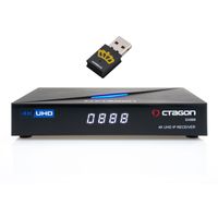 Octagon SX888 4K Ultra HD IP HDMI USB H.265 TV IP Receiver Schwarz mit 300Mbit/s USB Wlan Stick