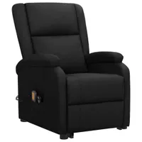 vidaXL Massagesessel mit Aufstehhilfe Schwarz Kunstleder