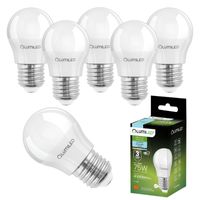 LUMILED Żarówki LED E27 P45 10W zastąpione (75W żarówka) 6 sztuk zestaw 806lm 6500K chłodna biel 180 stopni kąt świecenia 230V żarówka żarówka żarówka żarówka kształt kuli kula energooszczędna lampa