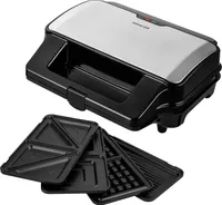 SENCOR SSM 9940SS Sendvičovač (4 v 1), nepriľnavá povrchová úprava pečiacich plôch, bezpečnostná tepelná poistka, 900 W, automatická regulácia teploty
