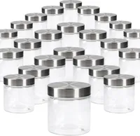 24tlg Set Vorratsglas Bera Edelstahldeckel silber Ø11cm 0.8L Glasdosen Dosen Aufbewahrungsbehälter