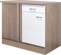 Rohová kuchyňská skříňka spodní Flex WellMurano/Samoa šířka 110 cm bílá