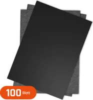 Kohlepapier für Hobby und Basteln - Durchschlagpapier - Graphitpapier - 100 Blatt A4 - Schwarz