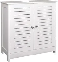 EUGAD Waschbeckenunterschrank mit 2 Türen, 60 x 30 x 60 cm, Weiß
