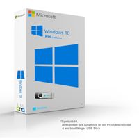 Microsoft Windows 10 Pro Original 32/64-Bit  Key & Installationsdaten auf 8GB USB