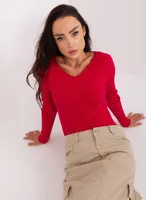 P-M Klassischer Pullover für Frauen Tedusius rot M/L
