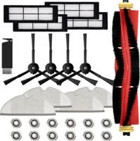 Ersatzbürste und Filterset für Roborock S5, S6, S6 Pure, schwarz