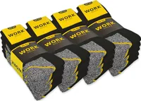 Arbeitssocken Herren 10 oder 20 Paar "WORK" Arbeits Socken verstärkt durch Vollfrottee 10201 - 20Paar Schwarz/Grau Meliert 43-46